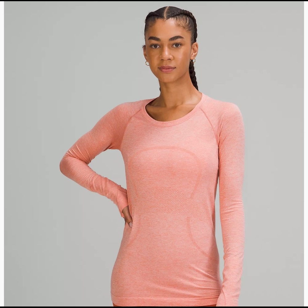 lululemon Long Sleeve Swiftly Crew, size: 6, color: Pink savannah